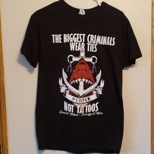 Support tattoos & piercings at work tee